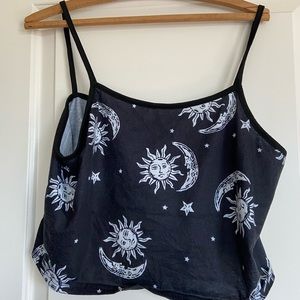 Plus sized Star and moon crop top